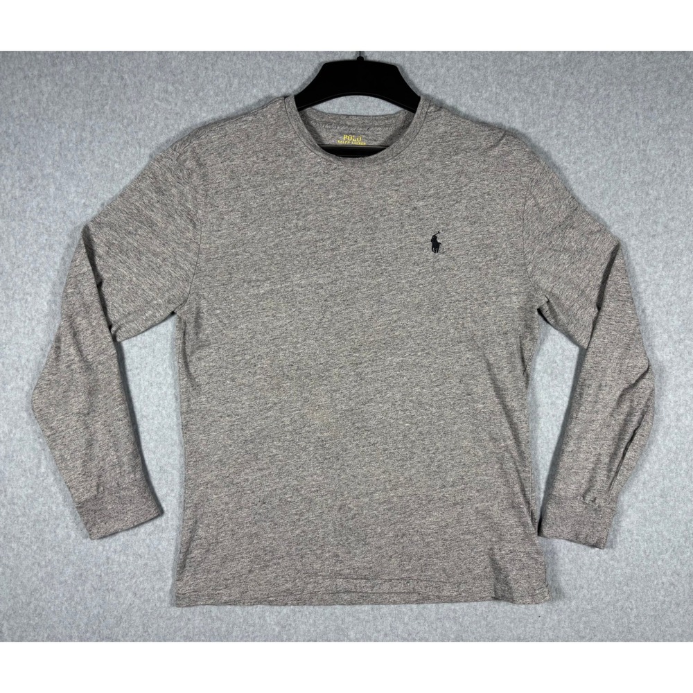 Polo Ralph Lauren Mens Classic Fit Long Sleeve T-Shirt Grey Heather Medium